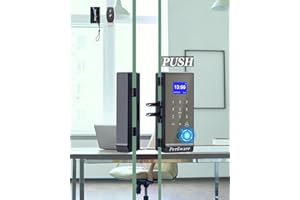 Smart Glass Door Lock,Perfiware 4in1 Biometric Fingerprint Glass Door Locks LG2315,2024 Drill-Free Keyless Entry Upgraded Door Locks,Great for Office,Home,Hotel,Apartment