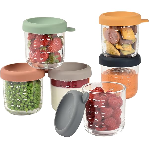 Lot De 12 Pots Bébé 120 Ml - Hermétiques, Micro-ondes, Lave-vaisselle - Pour Purées Maison - Couvercles Colorés