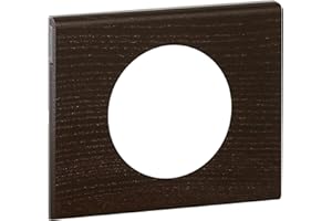 LEGRAND - Plaque Céliane - Plaque de Finition pour Prises et Interrupteurs Céliane - 1 Poste - Teinté Wengué