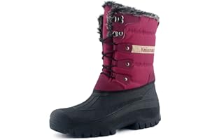 Knixmax Bottes Neige Femmes et Hommes Chaussures Hiver imperméable Chaudes Bottes de Randonnée Marche Montange Jardin 37-46 EU