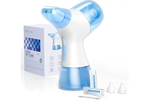 Medcodes Upgraded Nasal Irrigation System, Electric Sinus Rinse Machine with 30 Salt Packets, Nasal Suction Device for Quickly Relieving Nasal Discomfort, Self-Cleaning and Automatic Waste Collection