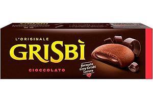 Grisbì Crema Cioccolato - Biscotti di Croccante Pasta Frolla al Cacao, Ripieni di Morbida Crema al Cioccolato, Ideali per Ogni Meritato Momento di Pausa, Confezione da 9 Biscotti, 150 gr