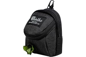 MEMOFYND 1 sac à friandises pour chien avec distributeur de sacs à déjections canines intégré, sac à friandises pour l'entraînement du chien, petit sac pour friandises pour les promenades, l'entraînement du