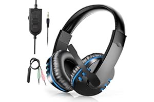 Diva Group Blue Gaming Headset Headphones Lit MIC 3.5mm for PC Laptop PS3/ PS4/ PS5/ XBOX ONE/ (Blue)