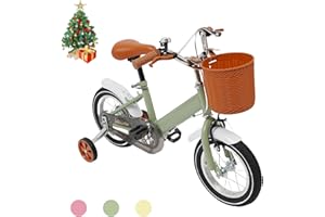 Garbenat 12 Zoll Kinderfahrrad Upgraded Kinder Fahrrad für ab 2-4 Jahre HöHenverstellbar Kinderfahrrad mit Stützrädern & Korb Kinderfahrrad ab 3 Jahre Jungen & Mädchen
