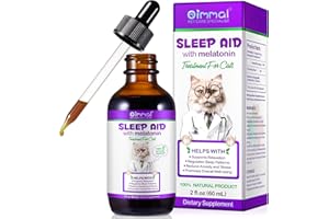 VALAVIE Melatonin For Cats Cat Calming Cat Sleep Aid Cat Melatonin Cat Anxiety Relief Relaxants & Anxiety Relief For Cats Cat Calming Drops 60ml (60ML)
