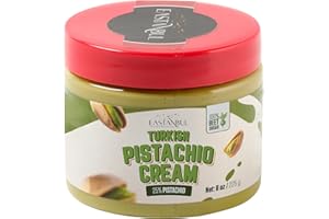 Eastanbul Pistachio Cream, 225g, Pistachio Butter, Turkish Cream Spread for Dubai Chocolate Bar Kit, Perfect Paste for Dubai Chocolate Bar, Luxurious Spread in Breakfasts, Desserts & Treats
