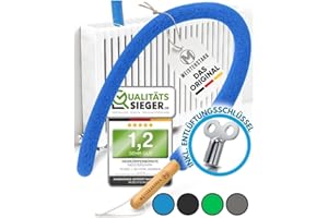 ‎M MEISTERSTARK DIE ORIGINAL Heizungsbürste lang 115cm [NOTE 1,2]I Heizkörperbürste für Heizung reinigen & Heizkosten sparen I Radiator Cleaning Brush I Flexible Heizkörper Reinigungsbürste inkl. Entlüftungsschlüssel