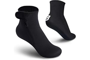 Summshall Enfants Chaussettes Neoprene, 3MM Chaussette de Plongée pour Garçons Filles Surf Snorkel Chaussettes en néoprène pour Les Sports Aquatiques