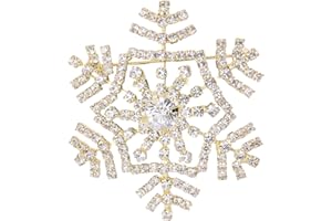 EVER FAITH Österreichischer Kristall Elegante Winter Schneeflocke Brosche Pin Klar
