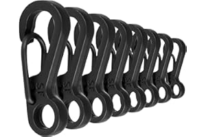 CZ STORE ✮Marque Francaise Mini Mousqueton|Lot de 10|✮Garantie A Vie✮-Petit Mousqueton|Poids 5KG|Mousquetons Porte cle|Gris ou Noir| Porte clefs pour Camping/randonnée/Escalade