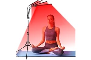 HOTTOERAK Red Light Lamp, 180LEDs Infrared Light Lamp with Stand, 660nm & 850nm Red Lamp for Home Use