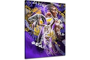 EXPOTE Kobe Bryant Poster Leinwand Kunstdruck Mamba Mentalität inspirierende Leinwand Wandkunst Basketball Spieler Sport Home Decor Motivational Artwork Home ,Office ,Gym Wanddekoration 40,6 x 61 cm