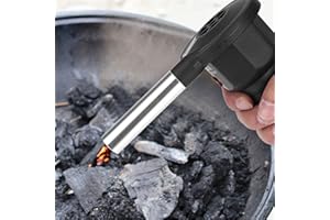 Telituny BBQ Ventilator, Tragbarer BBQ Fan Grillgebläse, Elektrischer Batteriebetriebener Grillventilator Feuer Blasebalg Luftgebläse für Outdoor Camping Picknick Grill-Kochwerkzeug Holzkohlegrill
