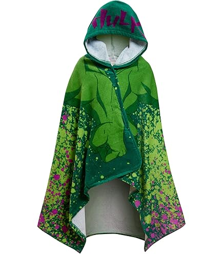 Asciugamano Con Cappuccio Captain America Marvel - 100% Cotone, Poncho Spiaggia Per Bambini, 125x75 Cm