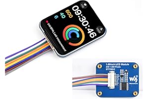 WONRABAI 1.69inch LCD Display Module 240×280 Resolution, Rounded Corners IPS Screen, 262K Colors Display Color SPI Interface Compatible with Raspberry Pi 5/4B/3B+/3B/2B/Zero W/WH/Zero 2 W/STM32