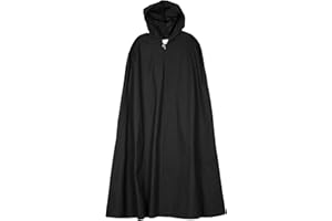 Battle-Merchant Mittelalter Umhang Burkhard mit Kapuze/Gugel Damen Herren Zauberer Kostüm Kleidung LARP Wikinger