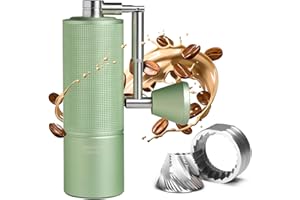 TIMEMORE Macina caffè manuale in acciaio inossidabile Macinatrice macinacaffè espresso con maniglia pieghevole Regolazione interna, Castagno C3S ESP PRO Verde