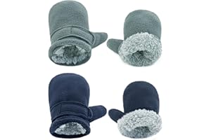 SEYUFN Mitaines d'hiver pour Bébé Doublure en Molleton pour Tout-Petits Garçons Gants Chauds Et Doux pour Bébés Filles Mitaines Réglables en Plein Air