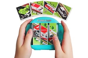 Fullware Rotating 3D Puzzle for Kids 3 4 5 6 7 Year Old, 4 Puzzles in 1, Handheld Fidget Toys for Travel, Cars & Plane, Fine Motor Skills Developing, Educational Game Boys Girls (Special Vehicles)