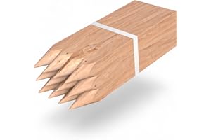 Dorman & Walsh x 12 Garden Stakes – Sturdy Wooden Stakes for Plant & Tree Support