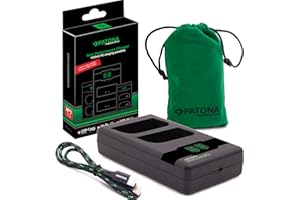 PATONA BLX-1 PD Performance ładowarka akumulatorowa (maks. 1500 mA) USB-C Mini Dual LCD - PD/QC (161713)