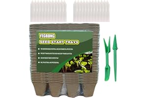 Ambolio Biodegradowalne doniczki 12 szt., biodegradowalne kubeczki torfowe do wysiewu, sadzonek, do ogrodu, szklarni, do warzyw i roślin kwiatowych