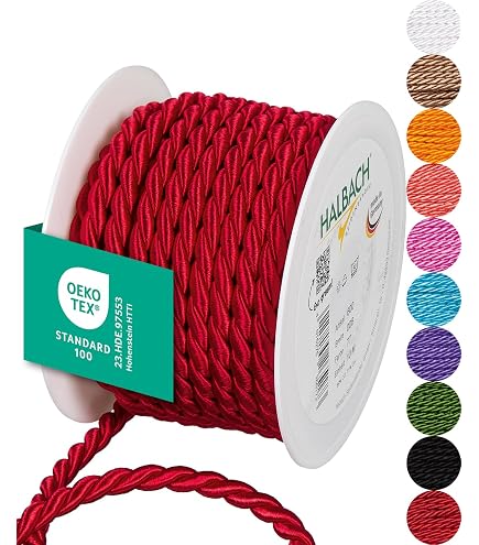 Cordoncino decorativo grande da 1 cm (stile # 716I2NL) nautico oro multicolore #1152 (oro chiaro, oro giallo, blu navy) 9,5 m, confezione risparmio