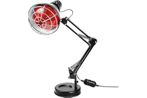 WOOLUCK Lampara Infrarrojos Fisioterapia 150W, Lámpara infrarroja Emisor de calor Emisor, Lámpara de Calor Infrarroja para Uso Doméstico