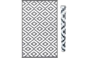 GBS BROTHERS GBS Large Lightweight Indoor/Outdoor Reversible Rug - Summer Garden Patio Deck Picnic- Waterproof Straws Reversible Non Fading Plastic Mat Polypropylene Easy Clean - 120x180cm