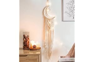 DISDARKDAY Disdardday Attrape de Rêves LED, Faite Main Capteur de Rêves en Plumes Lumineux Dream Catcher pour Chambre Maison Décoration Tenture Murale Mobile Decoratif Filles Enfants Cadeau