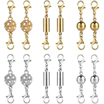 18 Stücke Magnetisch Schmuckverschluss Rund Kettenverschluss Verriegelung Verschlüsse Armband