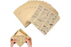 200 st Burger papper, 15 x 15 cm, fettsäkra pappersblad, smörgåspapper