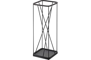 Yamazaki 2808 Nine Square Umbrella Stand, Steel, Minimalist Design, Black, 17 x 17 x 45.5 cm (L x W x H)