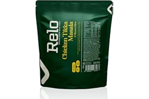 Relo Microwave & Camping Ready Meals | 350g Pouches | High-Protein, Low-Fat, Low Calorie, Low-Carb, Keto-Friendly (1 Pack, Chicken Tikka Masala)