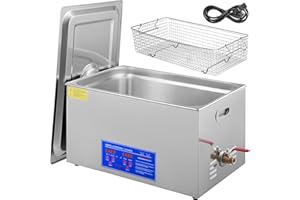 VEVOR BuoQua Pulitore ad Ultrasuoni 30L Lavatrice ad Ultrasuoni Professionale in Acciaio Inossidabile Multifunzione con Timer Digitale di Riscaldamento per Occhiali Orologi Gioielli Laboratorio