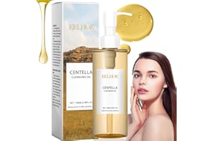 XINYIG 100ML Centella Cleansing Oil,Centella Light Cleansing Oil,Oil-Based Facial Cleanser Gentle Makeup Removal,Centella Cleanser and Makeup Remover,Cleansing Oil and Cleansing Foam,Deep Cleansing of Pores