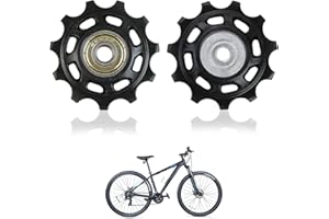 FOGCAYS Cycling 2 x 11-T Derailleur Jockey Wheels Rear Whee Pulleys Aluminium Alloy Derailleur Bikes Ultralight Bearing for 9- 10- and 11-Speed Campagnolo RollerBoys and SRAM BDP-02
