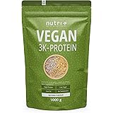 PROTEINA IN POLVERE VEGAN Gusto Neutro 85% di Proteine - Nutri-Plus 3K-Protein Powder Natural - Polvere Proteica senza Lattos