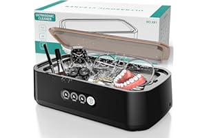 Singphere Ultraschallreinigungsgerät, 48 kHz Ultraschallreiniger, 650ml für 360° Tiefenreinigung, One-Touch-Bedienung, geeignet für die Reinigung von Gläsern, Schmuck, Zahnersatz Reinigung