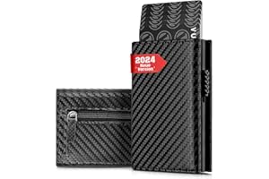 IceReco Reisepasshülle Leder Portmonee Herren Geldbörse Wallet mit Münzfach Kartenetui Klein/Mini mit RFID Schutz Karten Geldbeutel Kartenhalter Portemonnaie Brieftasche Portemonaie