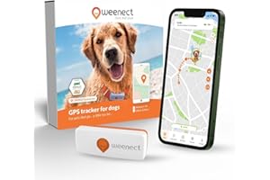 Weenect Dog XS - GPS Tracker for Dogs | Real-time Mini GPS Tracker for Dogs | Waterproof | Smallest model on the market | Operates with a subscription
