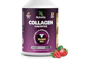 Nutrality Bovine Collagen Sugar Free Liquid | Peptides, Hyaluronic Acid, Silica, Biotin, 10000mg Type 1 | Fruit Juice Flavour | Healthy Skin, Hair, Nails, Joints, Muscles | 1 Bottle