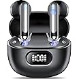 Wireless Earbuds, Bluetooth 5.3 Headphones in Ear with 4 ENC Noise Cancelling Mics, 40H Playtime Bluetooth Earbuds, Mini Ear Buds Deep Bass HiFi Stereo, Bluetooth Earphones IP7 Waterproof Deep Black