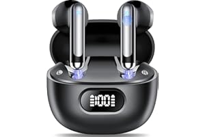 TUKIO Bluetooth Kopfhörer, Kopfhörer Kabellos Bluetooth 5.3 In Ear Kopfhörer mit 4 ENC Noise Cancelling Mic, Kabellose Kopfhörer Tiefer Bass Wireless Earbuds 40Std, IP7 Wasserdicht Ohrhörer LED Anzeige