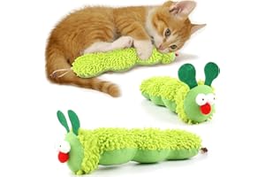 Speedy Panther Jouet interactif à l'herbe à chat | Jouet pour l'auto-divertissement | Coussin en peluche doux | Pour l'hygiène des dents du chat et l'activité