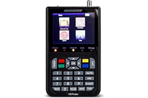 NAMYOPRCE Digital Sat Finder,V9 Digital Satellitare Signal Finder Meter Built In Batteria Li-ion Display LCD da 3,5 Pollici Full HD 16-bit OSD 64Mb 1Gb DDR3 TV satellitare (ferroso)