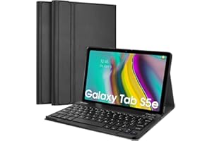EYERIYO Custodia con Tastiera per Samsung Galaxy Tab S5E T720/T725, Slim Cover con Supporto Pencil, Staccabile Magnetica Wireless Bluetooth Tastiera, Italiana QWERTY Layout Tastiera