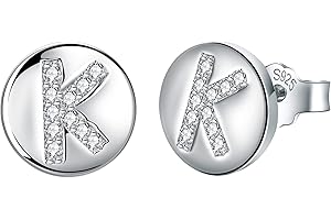 J.Endéar Earrings Initial Letter A-Z for Women Girls 925 Sterling Silver Hypoallergenic Tiny Studs, Jewelry Birthday Children's Day Gifts for Kids Daughter