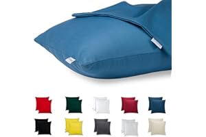Flowen Fundas de Cojin 40x40 100% Algodón Juego de 2 Funda de Almohada Sofá Decorativas con Cremallera Invisible Tejido Suave y Lavable Antiácaros Transpirable Hipoalergénico para Cama y Silla